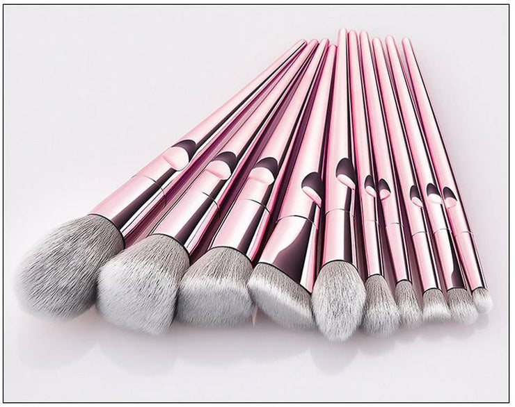 10 Pcs Chrome Brushes