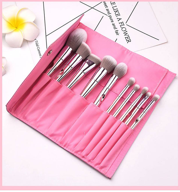 10 Pcs Chrome Brushes